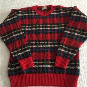 VTG Like New Carson Pirie Scott plaid woolsweater